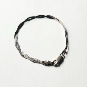 Sterling Silver 2 Strand Braided Bracelet